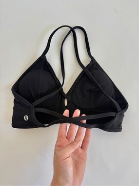 lululemon athletica Black Crisscross Strappy Sports Bra